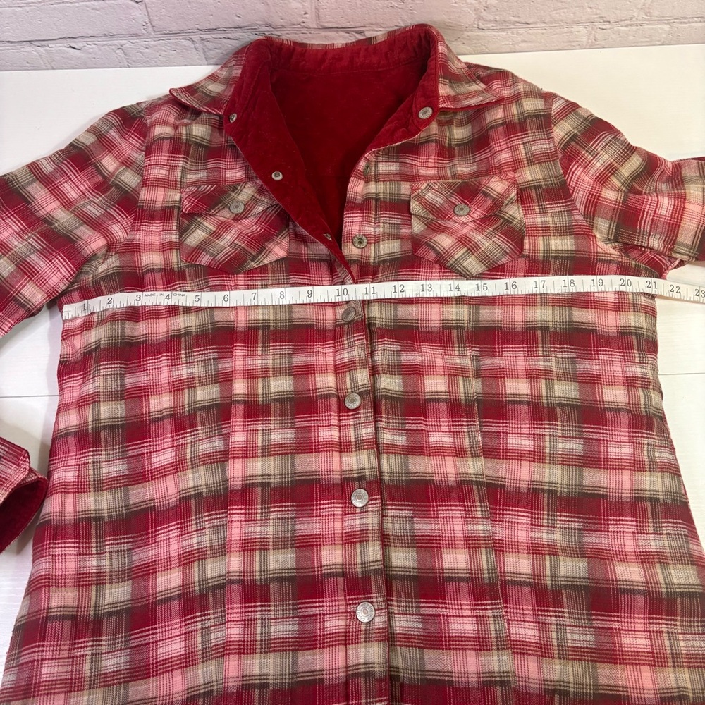 Guide Series Reversable Red/Red Plaid Button Up J… - image 4